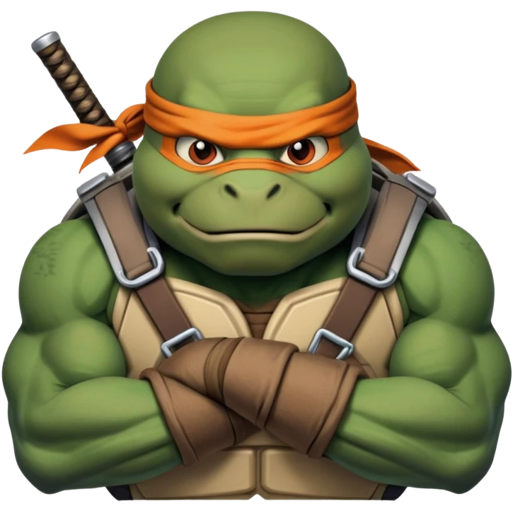 Hun from Teenage Mutant Ninja Turtles, muscular gang leader emoji