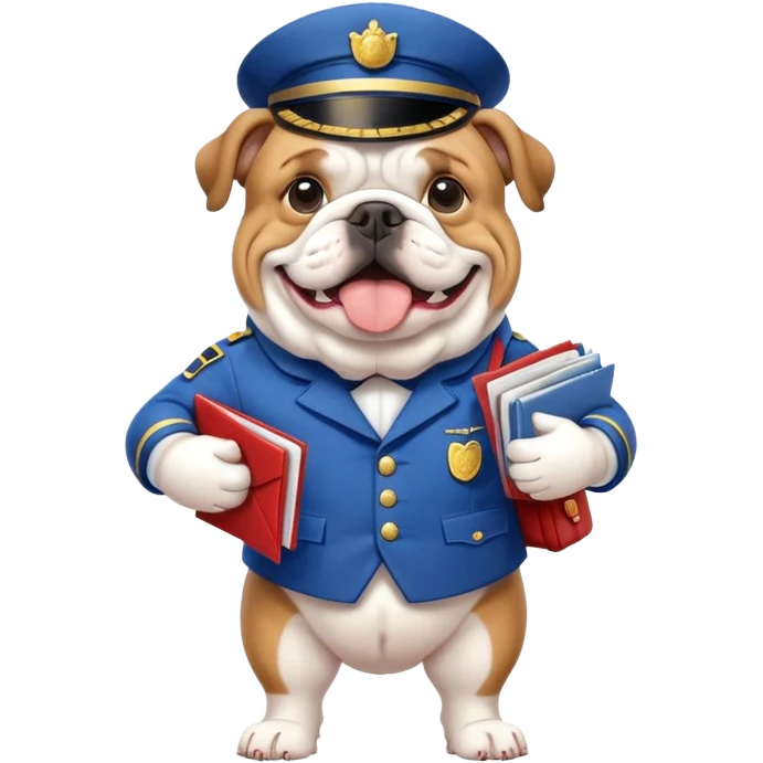 English bulldog postman emoji
