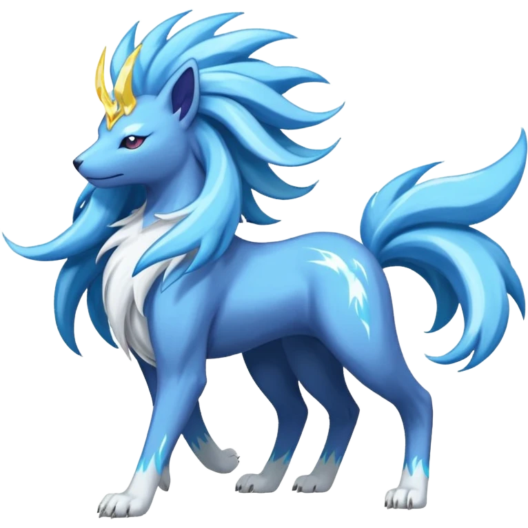 Manectric-Electrike-Furfrou-Suicune-Fakemon-fusion, full body emoji