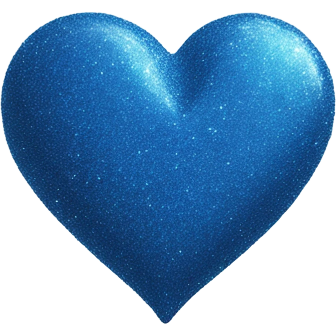 Glittery blue heart emoji
