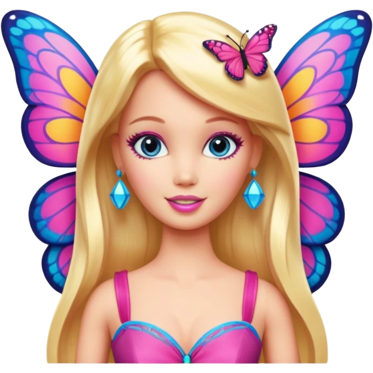 lav en barbie mariposa fe emoji