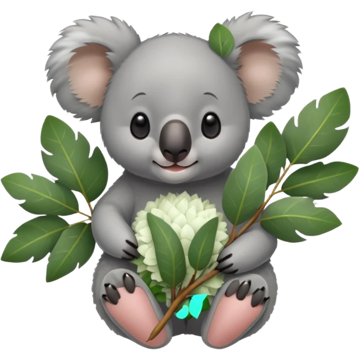 KOALA IN CHANGE WITH LEAVES emoji