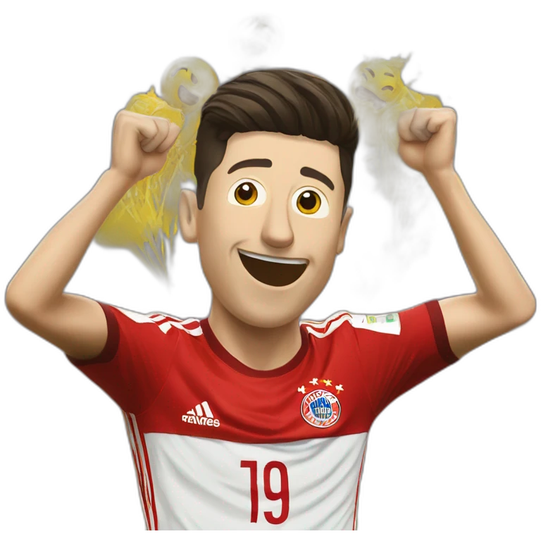 Robert Lewandowski celebracion emoji