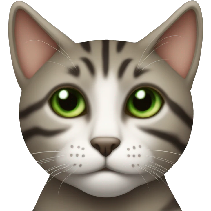 Katze grüne Augen braun schwarz gestreift  emoji