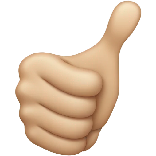 Thumbs up back of hand emoji