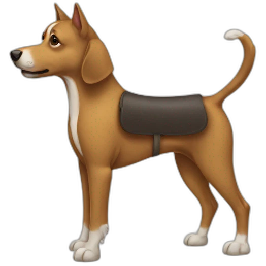 Chien sur cheval emoji