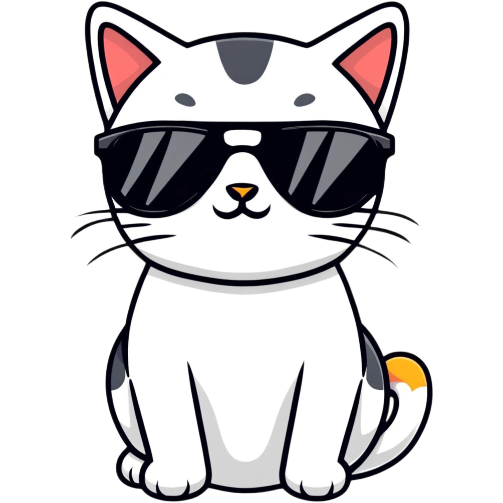 Cat with sunglasses emoji