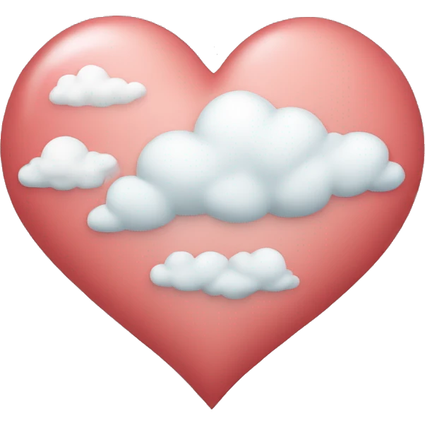corazón de nube  emoji