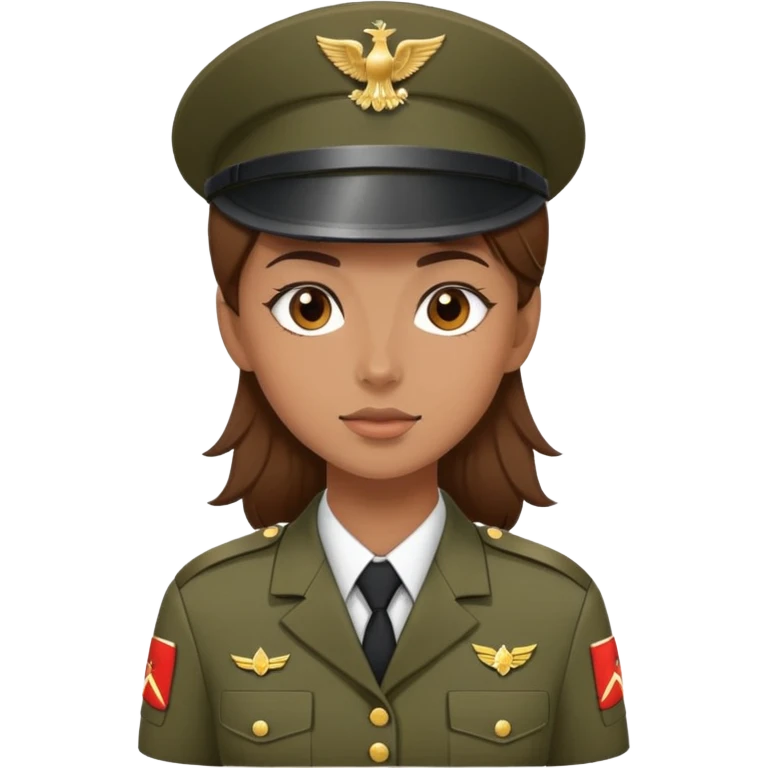 Soldier girl with brown hair emoji