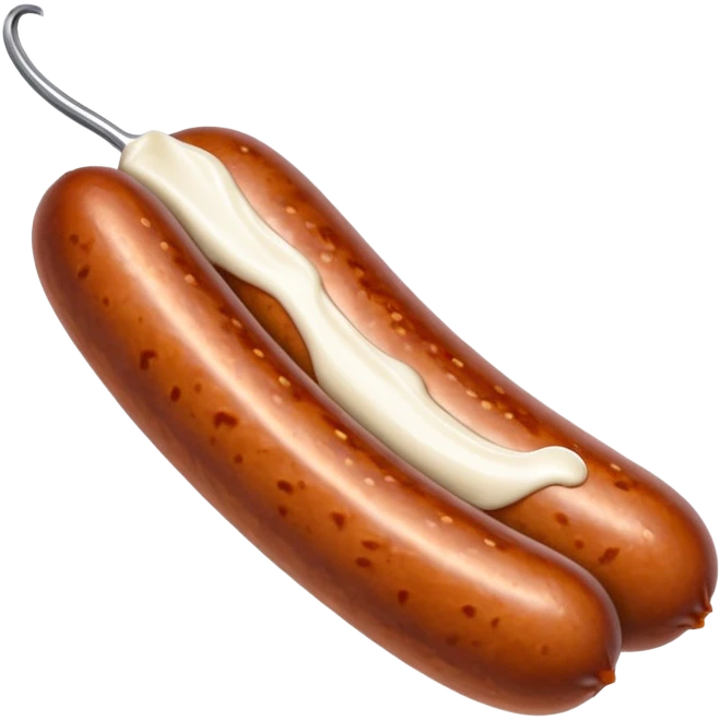One sausage with milk at the tip emoji
