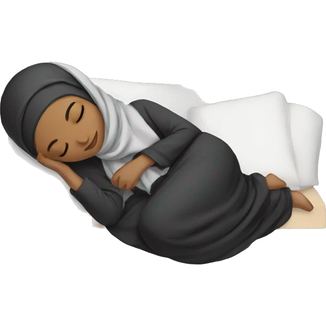 Black Cozy Hijabi sleeping emoji