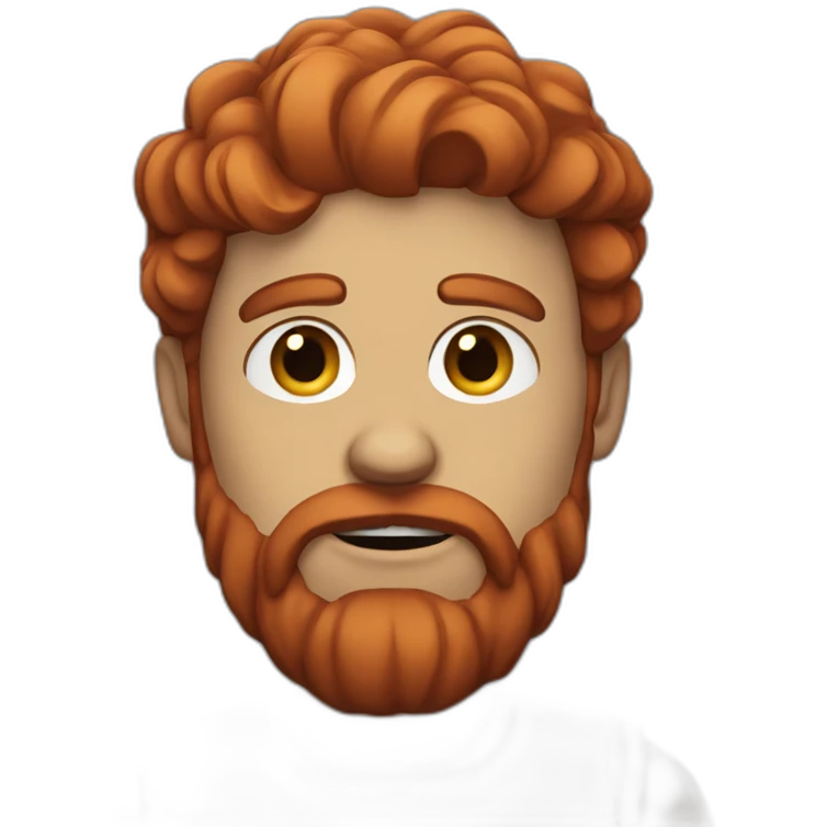 bruiserX with red hair and a beard emoji