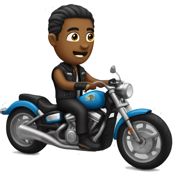 A biker emoji