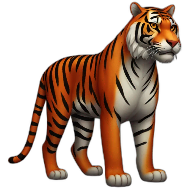 black red gloomy tiger emoji
