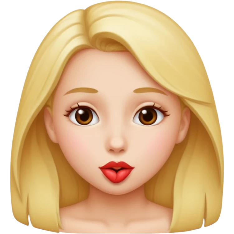 Girl send kiss emoji