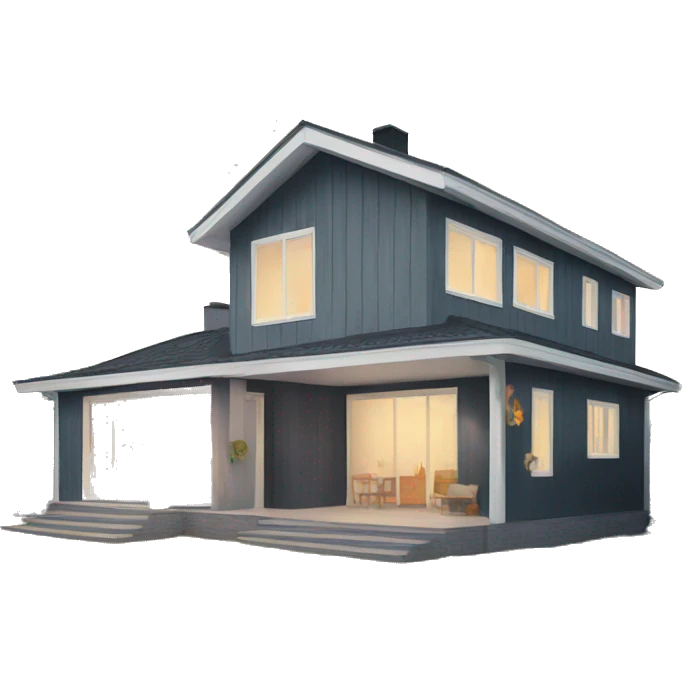 modern scandinavian house emoji