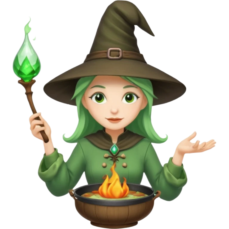 green witch cooking potion emoji