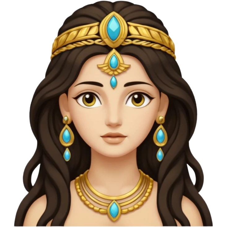 una diosa de la época púnica, de alto rango y de estatura media emoji