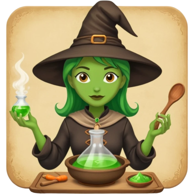 green witch cooking potion emoji