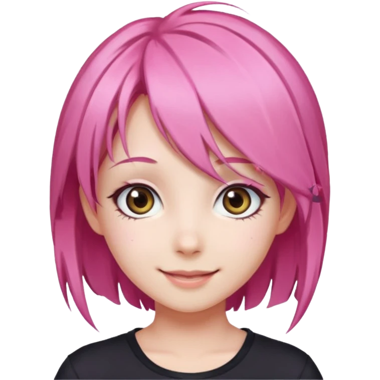 Anime girls with pink hair emoji
