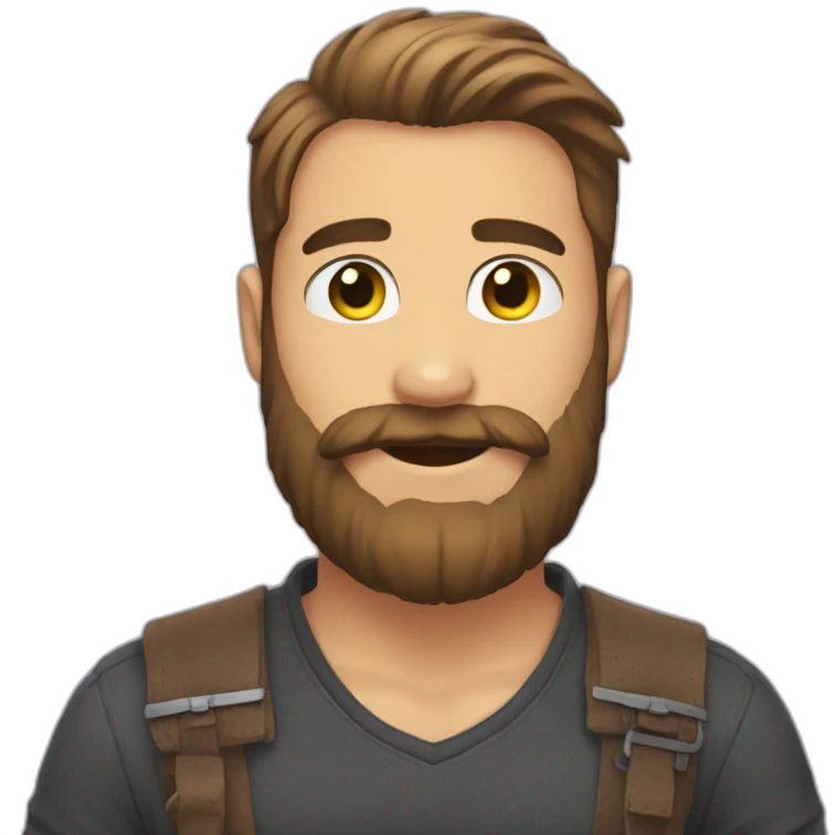 Beard Gay hug emoji