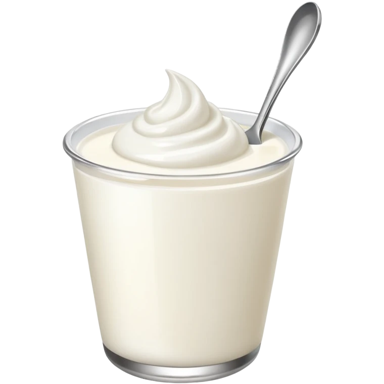 yogurt in a cup with a spoon emoji