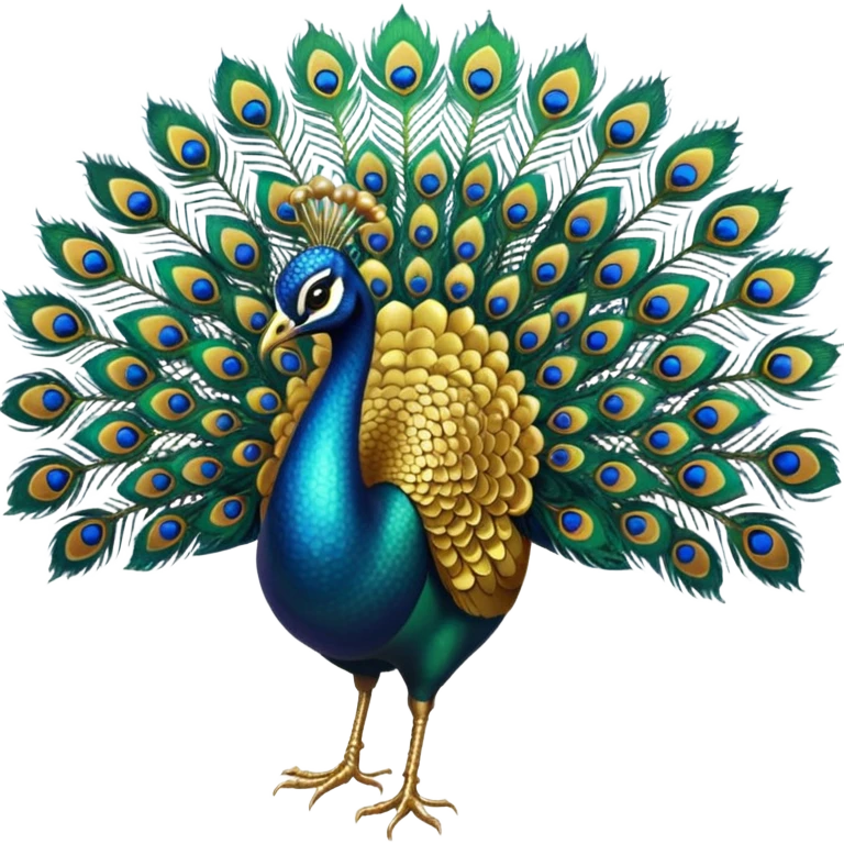 Golden peacock  emoji