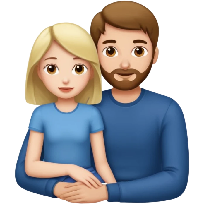 Girl sitting on guys lap emoji