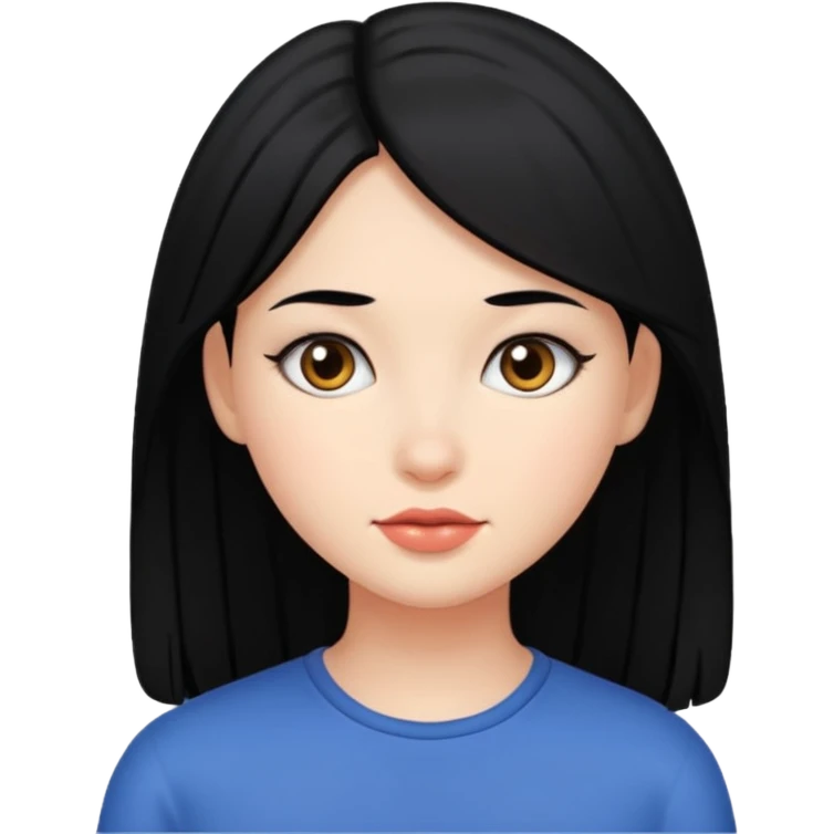 girl with black hair  emoji
