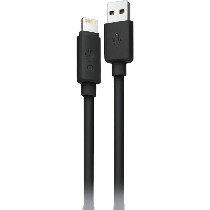 Black charging cable emoji