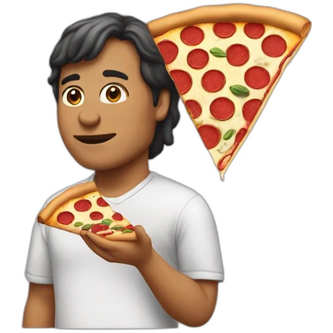 I eat pizza emoji
