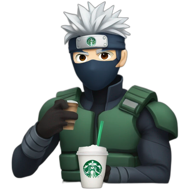 kakashi drinks starbucks emoji