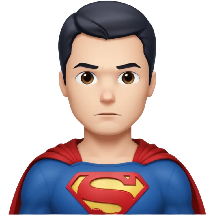 superman character face only younger emoji