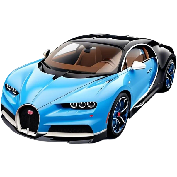 Bugatti Chiron - Bugatti (Model Year: 2022) (Iconic colour: Blue and black) emoji