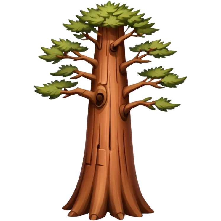 long slim sequoia tree no leaves emoji