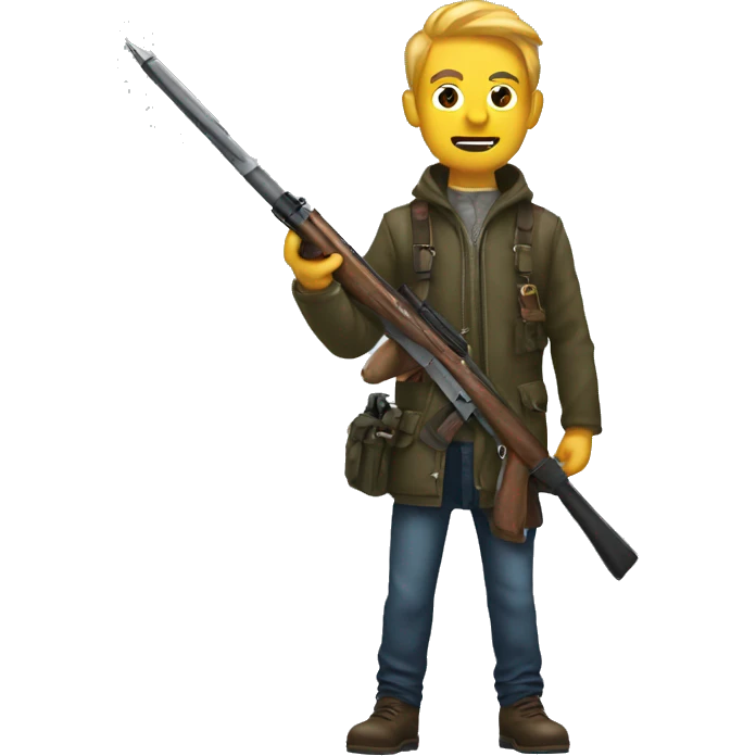 designer hunter with weapon emoji