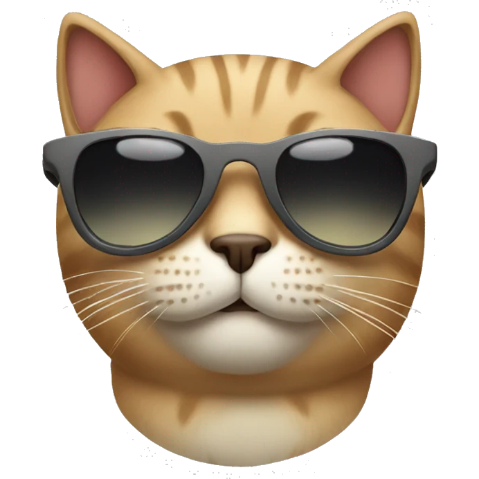 Cat with sunglasses emoji