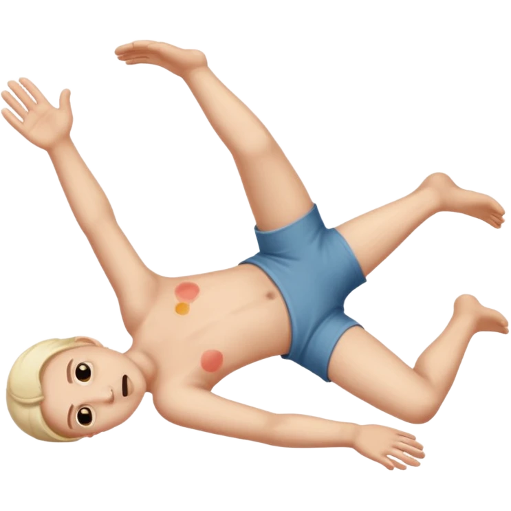 human laying down, plays dead emoji