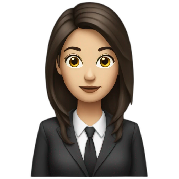 A brunette lawyer emoji