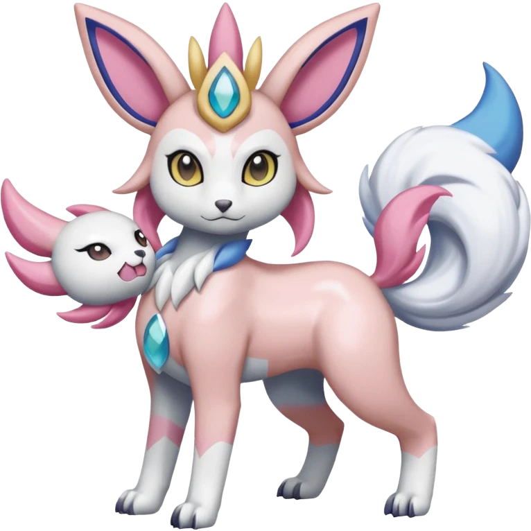 WereGarurumon-Sylveon-Meloetta-Renamon-Absol-fusion-hybrid-creature (full body) emoji