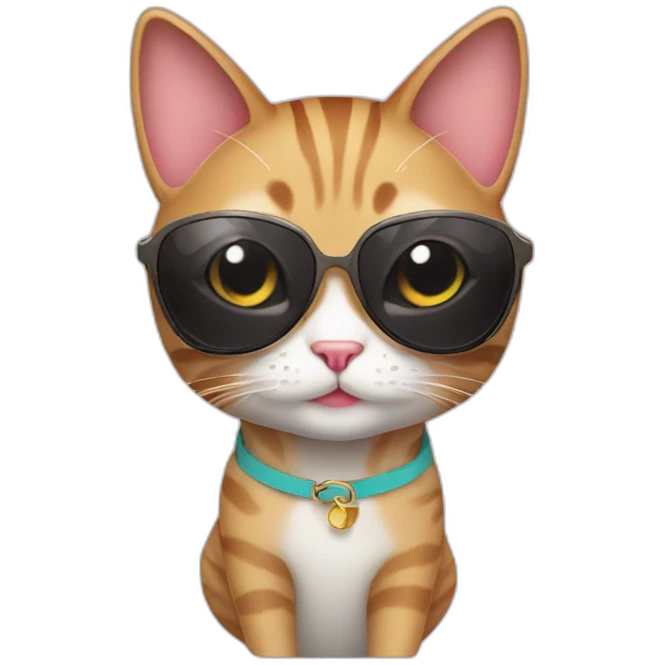 fashionista cat in bathing suit emoji