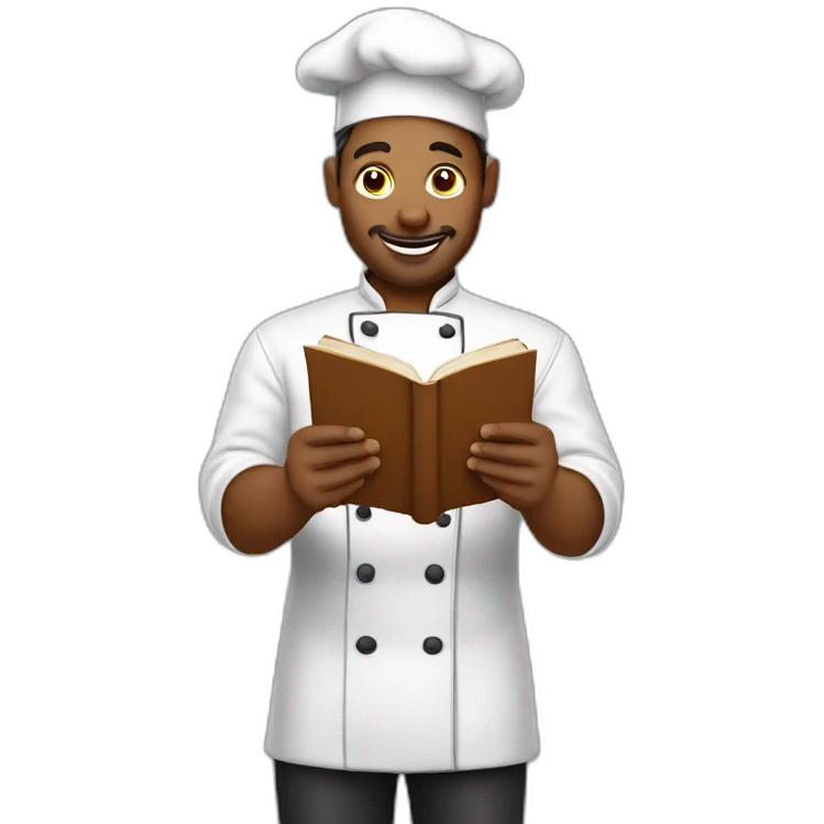 chef reading book emoji
