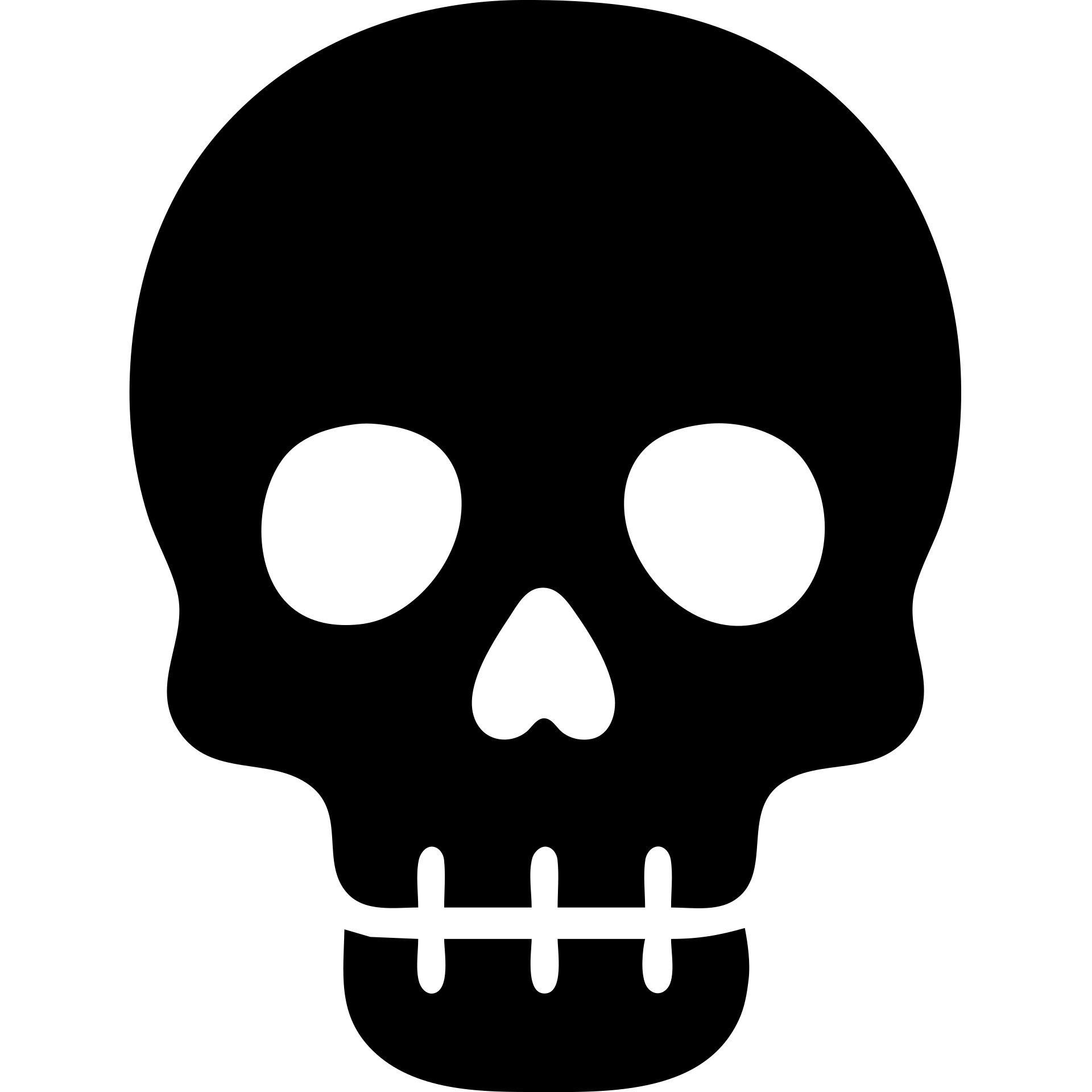 solid filled skeleton head icon emoji