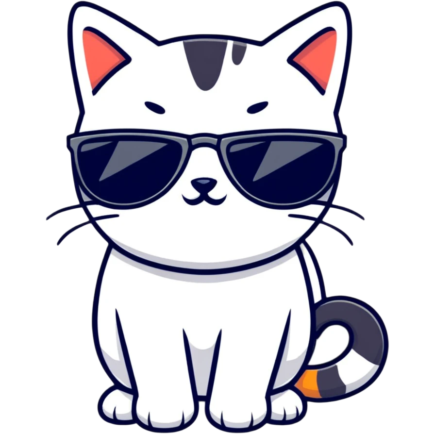 Cat with sunglasses emoji