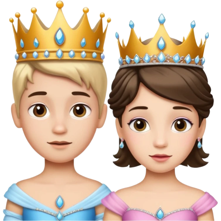 The boy is getting a princess makeover in before and after look  emoji
