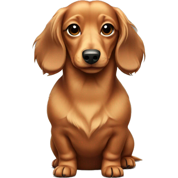 Chubby long hair dachshund  emoji
