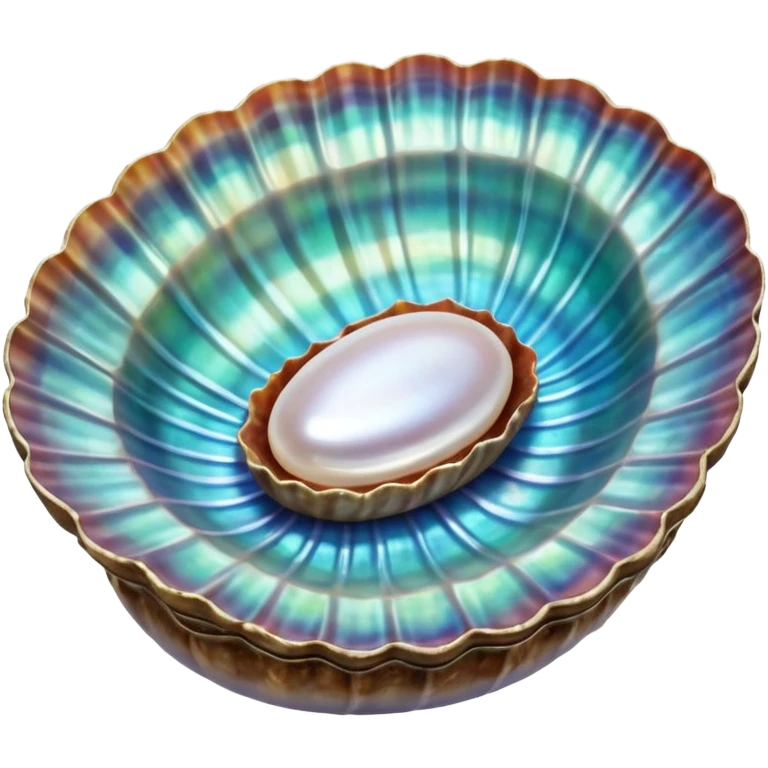 open abalone shell with meat inside emoji
