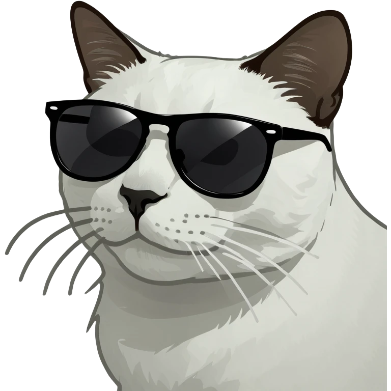 Cat with sunglasses emoji