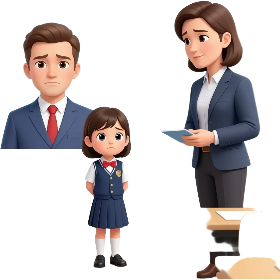 kid in trouble for breaking school rules with rules on poster emoji