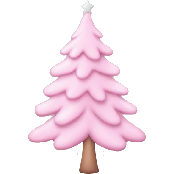 Baby pink Christmas tree emoji
